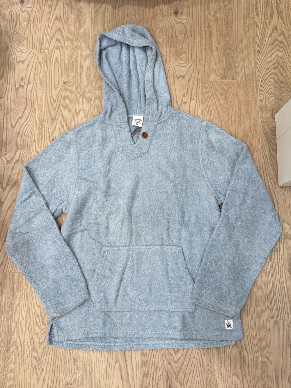 Birdwell Light Blue Towel Hooded Pullover Jacket